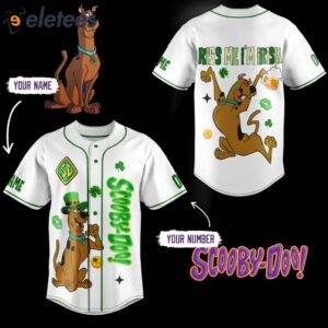 Scooby-Doo Kiss Me Im Irish Custom Name Baseball Jersey