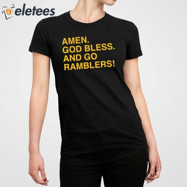 Sister Jean’s Prayer Amen God Bless And Go Ramblers Shirt