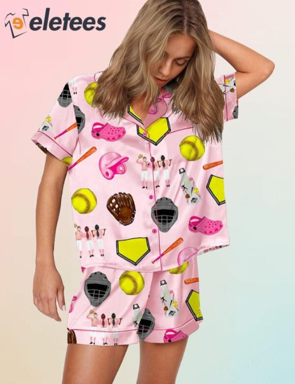 Softball Theme Pajama Set