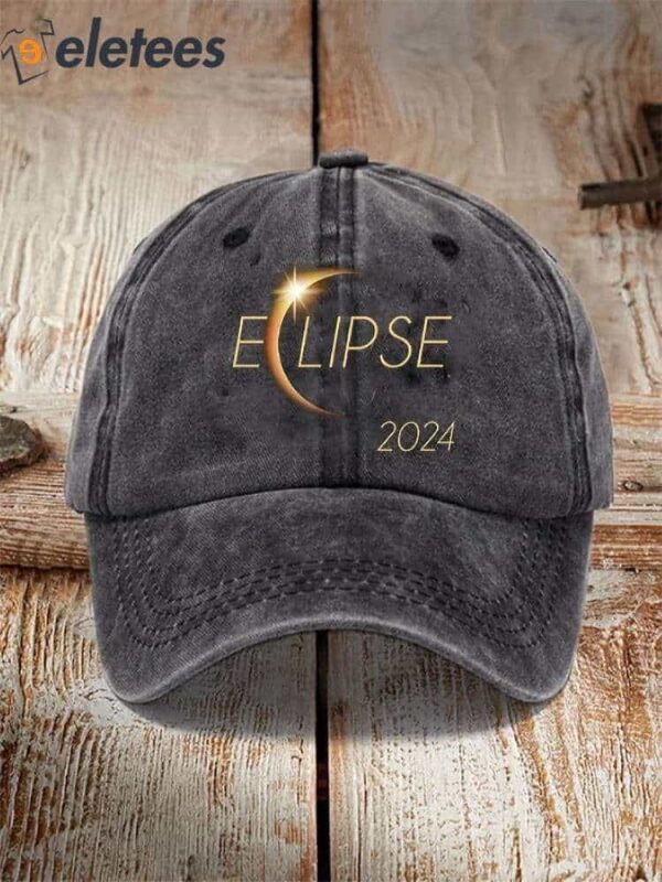 Solar Eclipse 2024 Print Baseball Cap