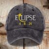 Solar Eclipse2024 Print Baseball Cap