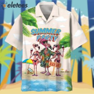 Summer Party Flamingo Hawaiian Shirt