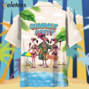 Summer Party Flamingo Hawaiian Shirt1