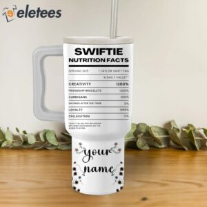 Swiftie Nutrition Facts Custom Name Tumbler2