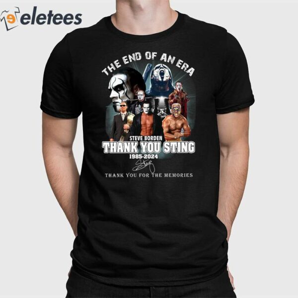 The End Of An Era Steve Borden Thank You Sting 1985-2024 Shirt