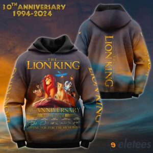 The Lion King 30 Years Anniversary Thank You For The Memories 3D Hoodie