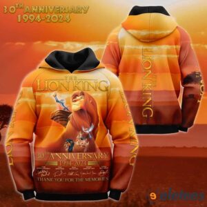 The Lion King 30th Anniversary 1994 2024 Thank You For The Memories Hoodie 1