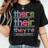 There Their They’re Teacher American Teacher’s Day T-Shirt