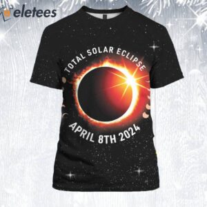 Total Solar Eclipse April 8 2024 North America Tour Shirt 1