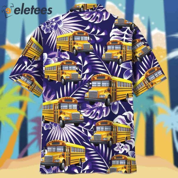Tropical School Bus Hawaiian Shirt