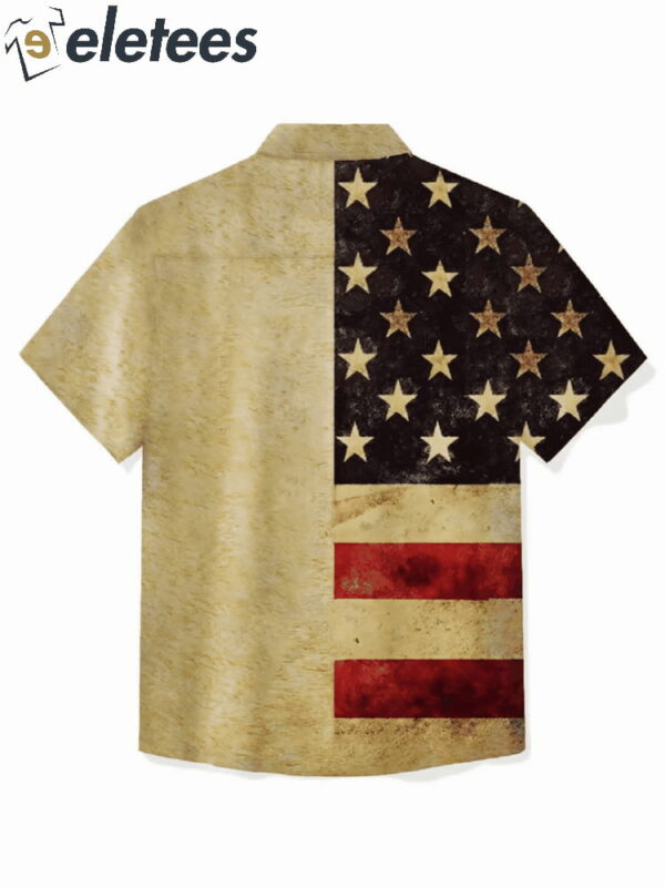 Vintage American Flag Courtesy Of The Red White And Blue Men’s Shirt