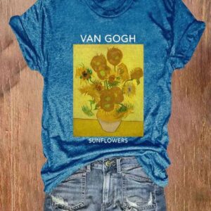 WomenS Van Gogh Painting Art T Shirt 2