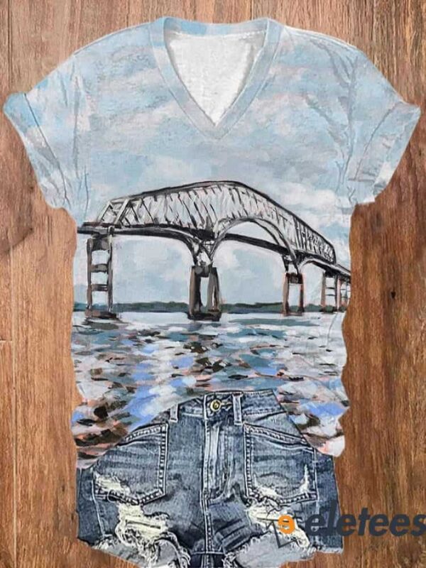 Women’s Baltimore Bridge Print T-Shirt