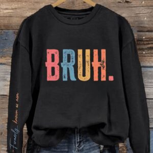 Womens Bruh Formerly Known As Mom Printed Sweatshirt