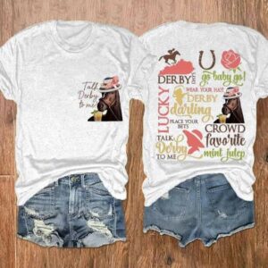 Women’s Derby Horses Talk Derby To Me Printed T-shirt
