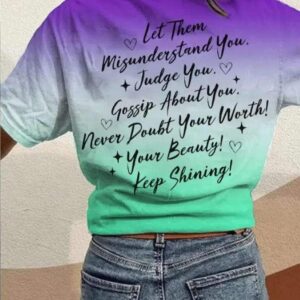 Womens Let Them Gradient T Shirt 3