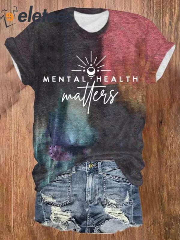 Women’s Mental Health Matters Print Casual Shirt