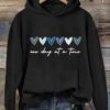 Women’s One Day At A Time Print Casual Hoodie