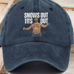 Womens Snows Out Tits Out Printed Baseball Cap1