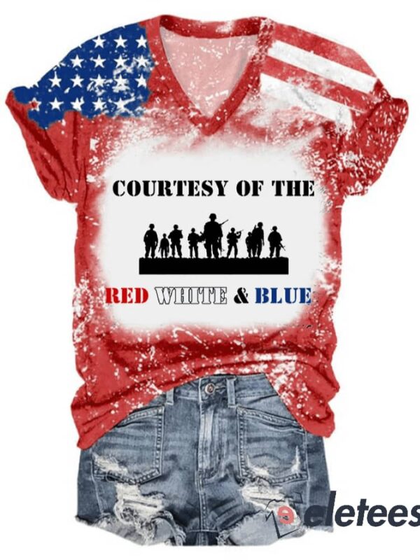 Women’s Toby Keith Courtesy Of The Red White And Blue Print T-shirt