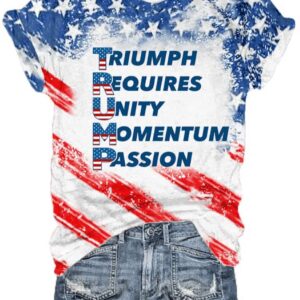 Women’s Triumph Requires Unity Momentum Passion Printed Crew Neck T-Shirt