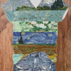 Women’s Van Gogh Print T-Shirt