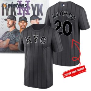 Alonso NY Mets Charcoal 2024 City T-Shirt