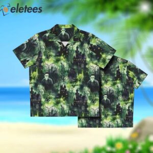 Artistic Flair Frankenstein’s Nightmare Horror Aloha Hawaiian Shirt