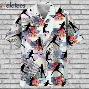 Badminton Tropical Flower Hawaiian Shirt1