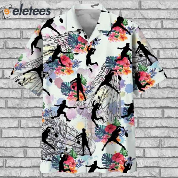 Badminton Tropical Flower Hawaiian Shirt