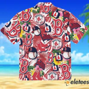 Boston Red Sox Pattern Hawaiian Shirt 2