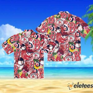 Boston Red Sox Pattern Hawaiian Shirt 3