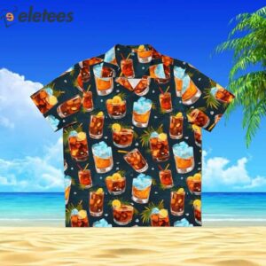 Bourbon Paradise Whiskey Lovers Hawaiian Shirt for Tropical Getaways Fun 2