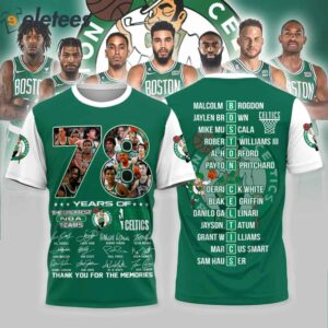 Celtics 78 Years Of The Greatest Basketball Team Signature Shirt