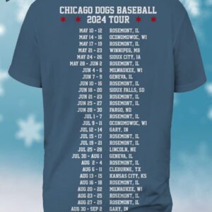 Chicago Dogs Baseball 2024 Tour Shirt 3