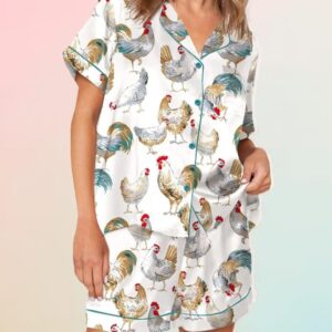 Chicken Pattern Pajama Set1