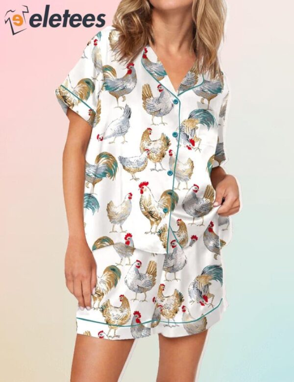 Chicken Pattern Pajama Set