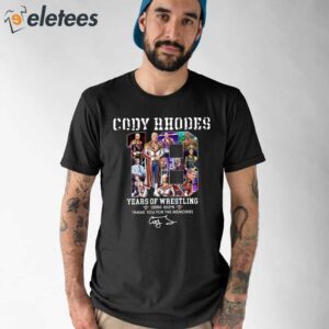 Cody Rhodes 18 Years Of Wrestling 2006 2024 Thank You For The Memories Shirt 2