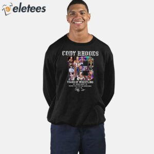 Cody Rhodes 18 Years Of Wrestling 2006 2024 Thank You For The Memories Shirt 3