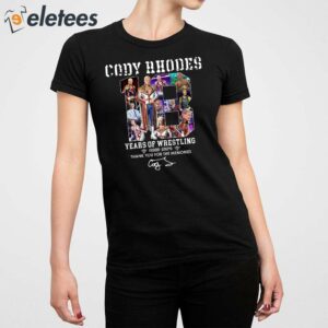 Cody Rhodes 18 Years Of Wrestling 2006 2024 Thank You For The Memories Shirt 5