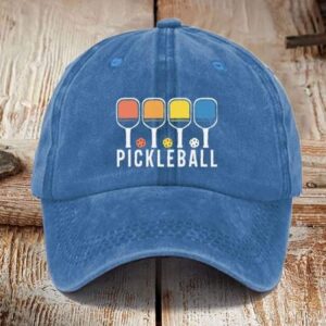 Colorful Pickleball Print Hat1