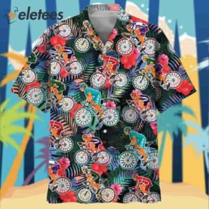 Cycling Tropical Funny Hawaiian Shirt