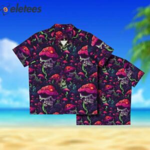 Dark Twisted Mushroom Spooky Mens Hawaiian Horror Movie Shirt 2