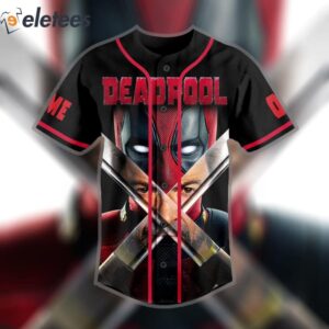 Deadpool Wolverine Lets Fucking Go Custom Name Baseball Jersey 2