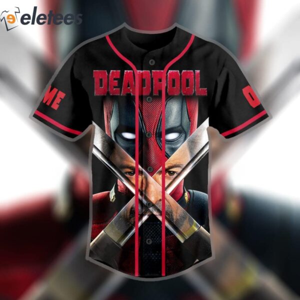 Deadpool Wolverine Let’s Fucking Go Custom Name Baseball Jersey