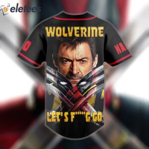 Deadpool Wolverine Lets Fucking Go Custom Name Baseball Jersey 3