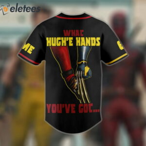 Deadpool Wolverine What Hughe Hands Youve Got Custom Name Baseball Jersey 3