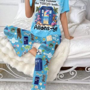 Doctor Who This Summer The Tardis Lands Allons y Pajamas Set1
