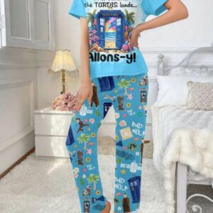 Doctor Who This Summer The Tardis Lands Allons y Pajamas Set2