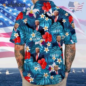 Donald Trump Photo Tropical Style Hawaii Shirt1